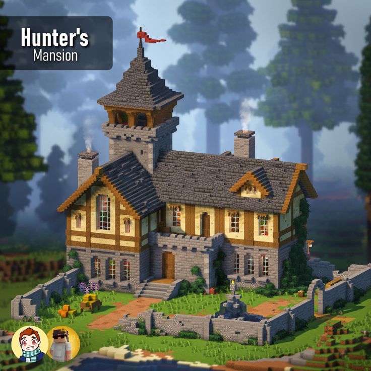 an image of a house made out of legos in the game hunter's mansion