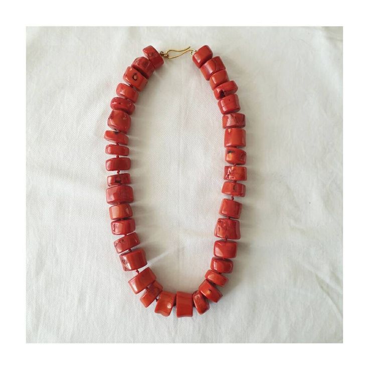 Beautiful Large red coral necklace  Weight: 370g  Size:  585mm length estimate Beads: 20mm estimate 9ct Gold plated clasp  Please note that all of our stones are natural stones and have natural inclusions/ flaws as you can see in the photos.  ---  Have a read about our story. It all started 30 years ago collecting and making my own jewellery and now its a family business with my 3 children. We named the business Ivy and Co after my mother Ivy, the 'and Co.' part refers to our family.  Ivy was a Red Coral Beaded Necklaces With Large Beads, Formal Red Coral Beaded Necklace, Red Coral Necklace With Natural Stones, Red Coral Hand-strung Necklace, Red Coral Beads, Red Coral Necklace, Coral Necklace, Our Story, My Mother