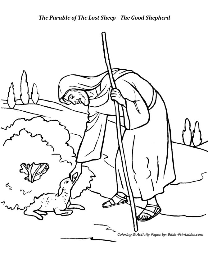 the parable of the lost sheep coloring page