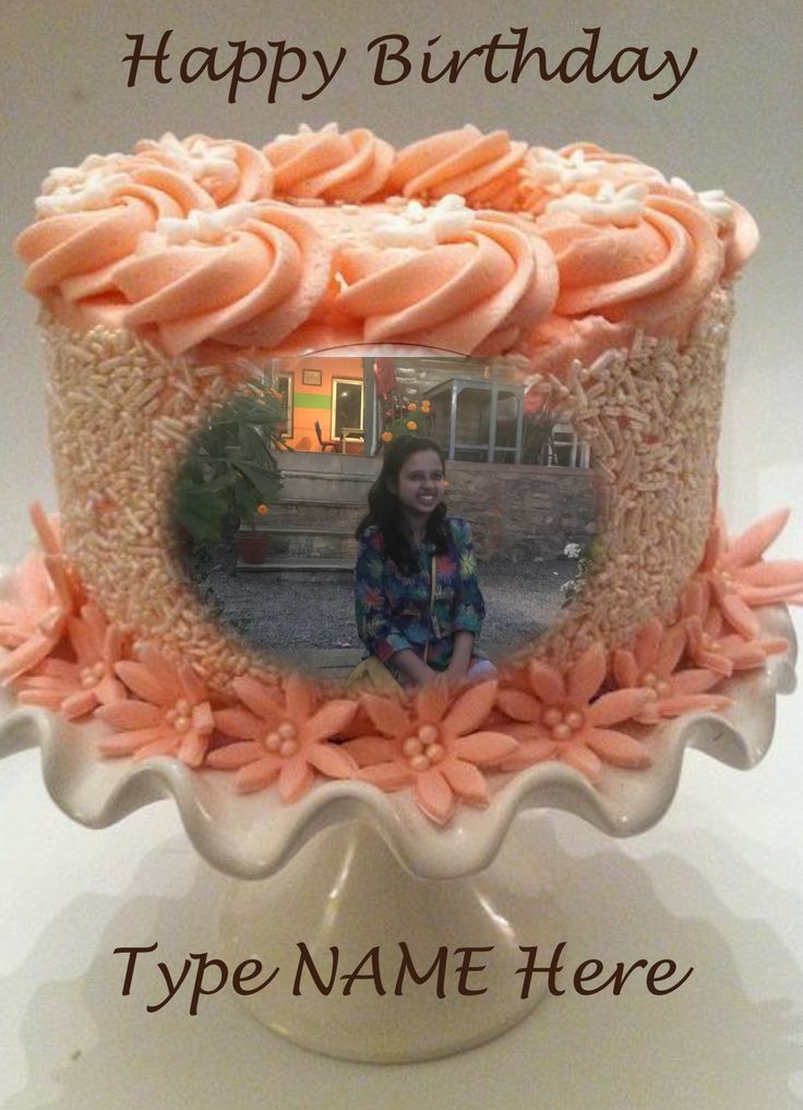 a happy birthday cake with a photo on it