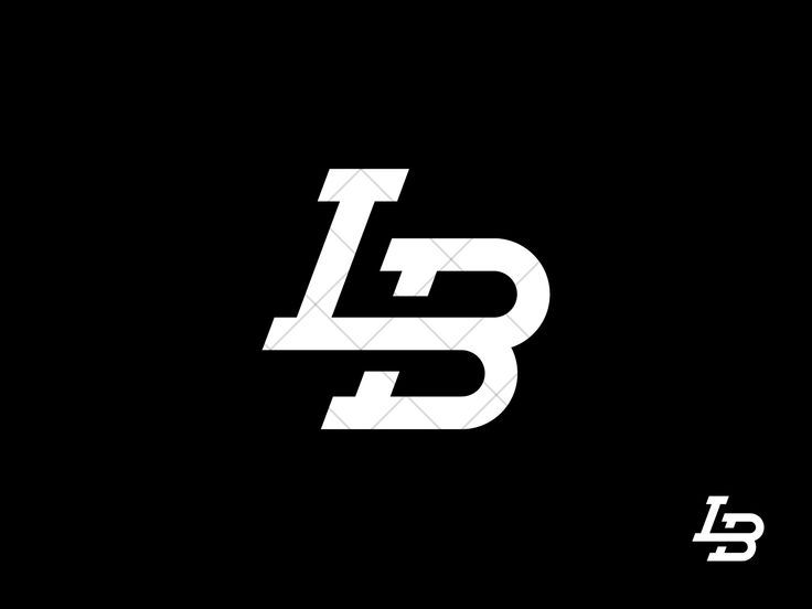 the letter b is made up of white letters on a black background, and it appears to be in two different font styles