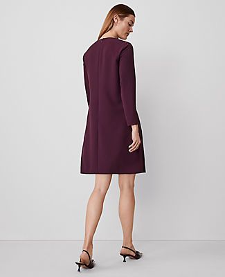 Elevate your wardrobe with the Ann Taylor Long Sleeve Shift Dress, a perfect blend of elegance and comfort. This plum rose dress is designed to meet any dress code with its versatile shift silhouette and sophisticated crew neck.

- Size: Regular - 4
- Color: Plum Rose
- Gender: Female
- Material: Shell - 95% Polyester, 5% Spandex; Lining - 100% Polyester
- Features: Long sleeves, hidden back zipper with hook-and-eye closure, lined body
- Length: Hits above the knee, 20" from natural waist
- Care Female Features, Blazer And Skirt, Long Sleeve Shift Dress, Long Sleeve Dresses, Sleepwear & Loungewear, Sleeve Dresses, Rose Dress, Petite Fashion, Petite Dresses