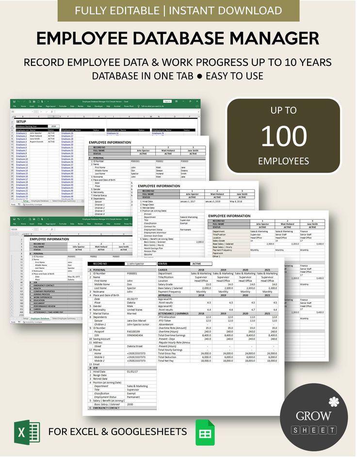 the employee data and work progress guide for employees