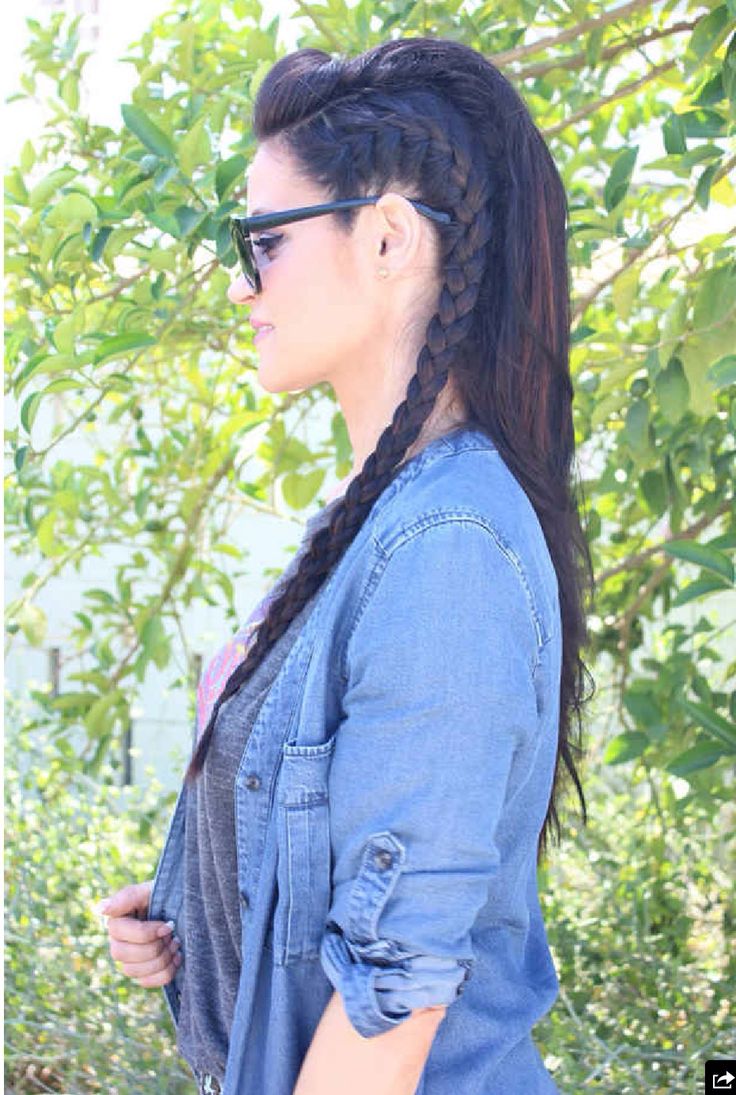 Love this Braid Game, Unique Braids, Rocker Girl, French Braid Hairstyles, Fishtail Braid, Different Hair, Punk Hair, Hair Braids, Hair Long