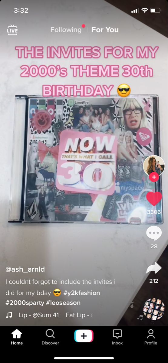 an advertisement for the 30th birthday party on a cell phone with other photos and text