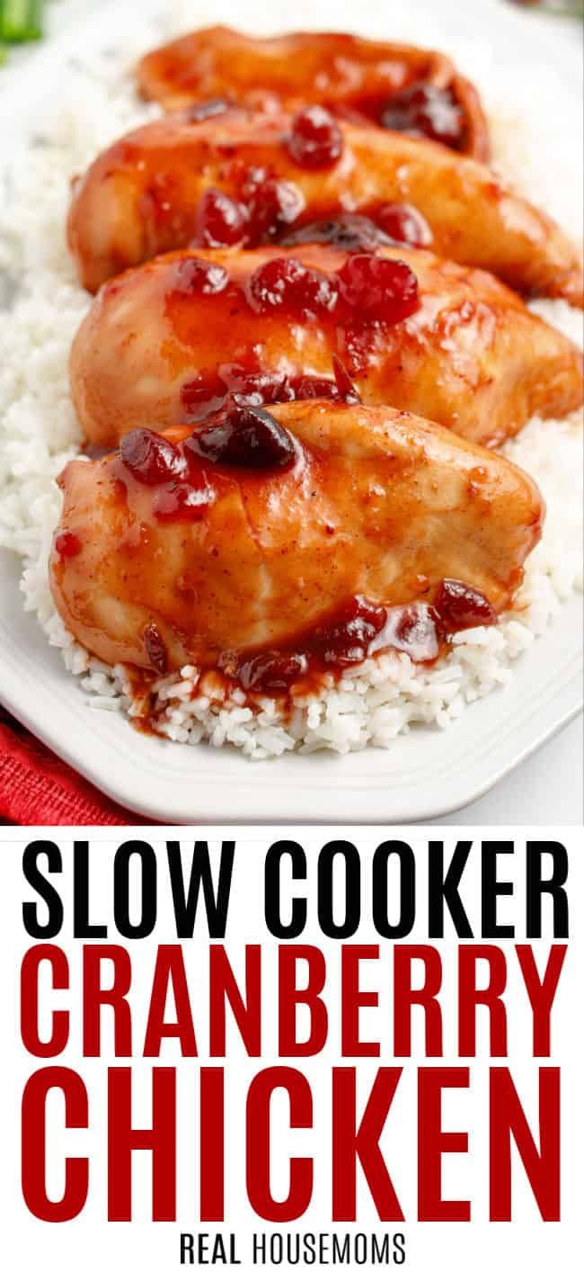 slow cooker cranberry chicken is an easy and delicious meal