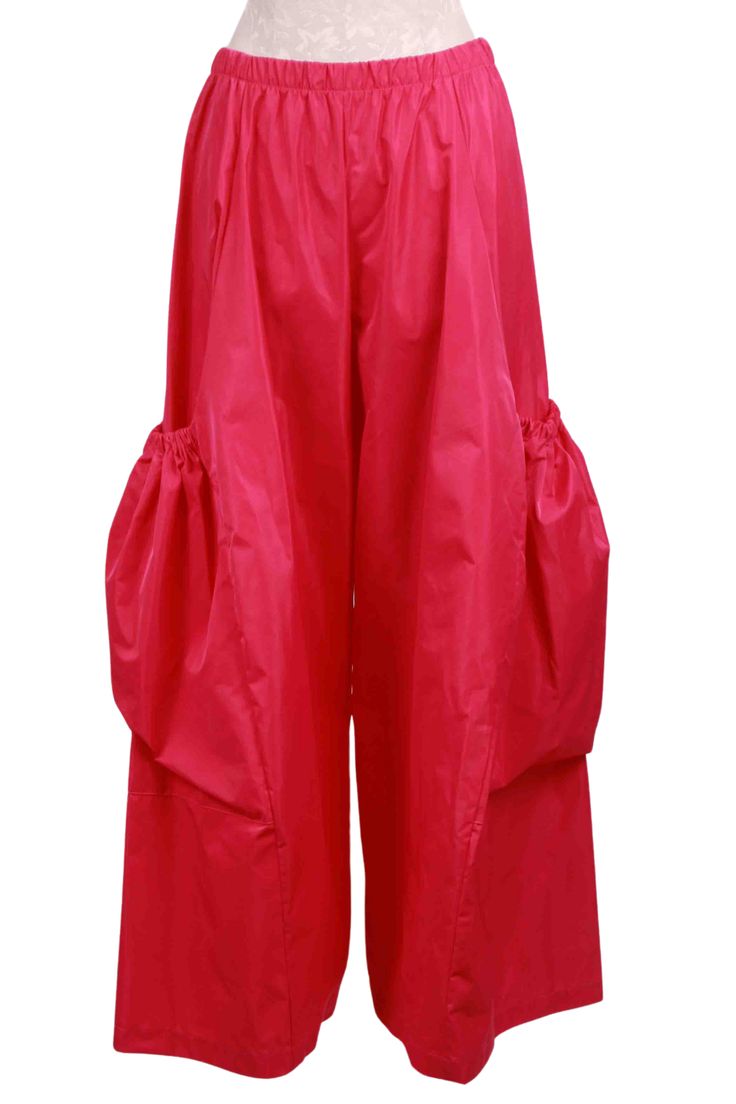 Lipstick colored Nylon Big Pocket Pant by Planet Big Pocket, Cozy Fits, Pocket Pants, Made In The Usa, Different Styles, Planets, Wide Leg, Perfect Fit, How To Memorize Things