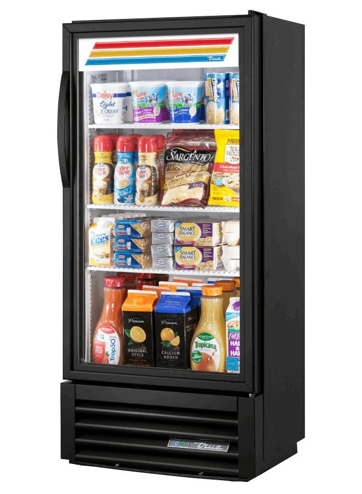 an open refrigerator filled with food and condiments on top of it's doors