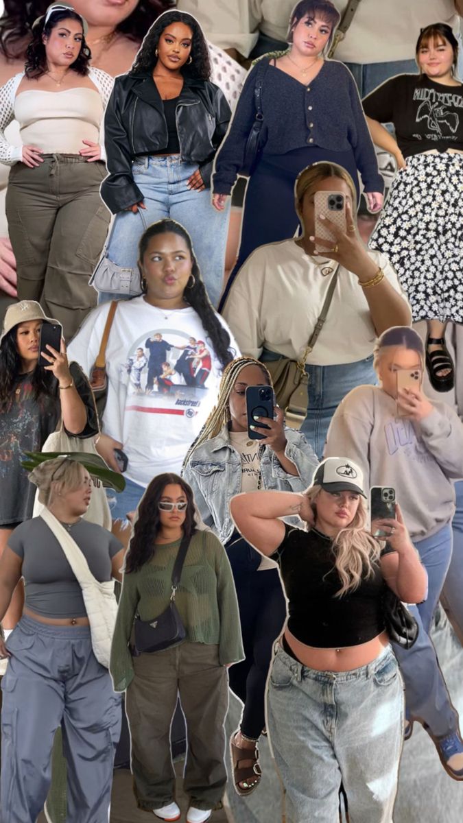 plus size outfit inspiration Chubby Style, Streetwear Plus Size, Street Style Outfits Casual, Baggy Outfit Ideas, Plus Size Baddie Outfits, Midsize Fashion, Shoes Outfit Fashion, Curvy Girl Outfits