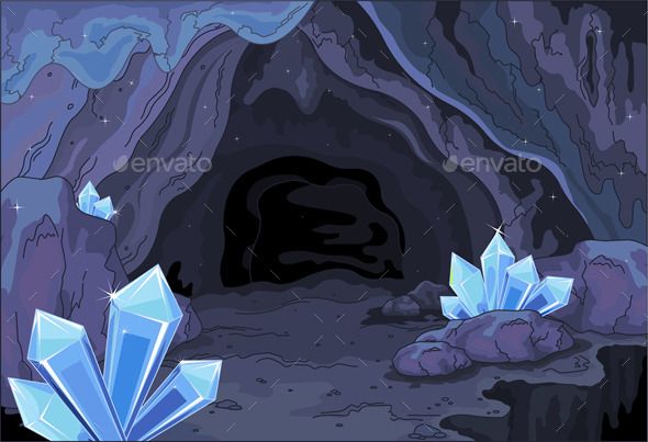 there are many ice crystals in the cave