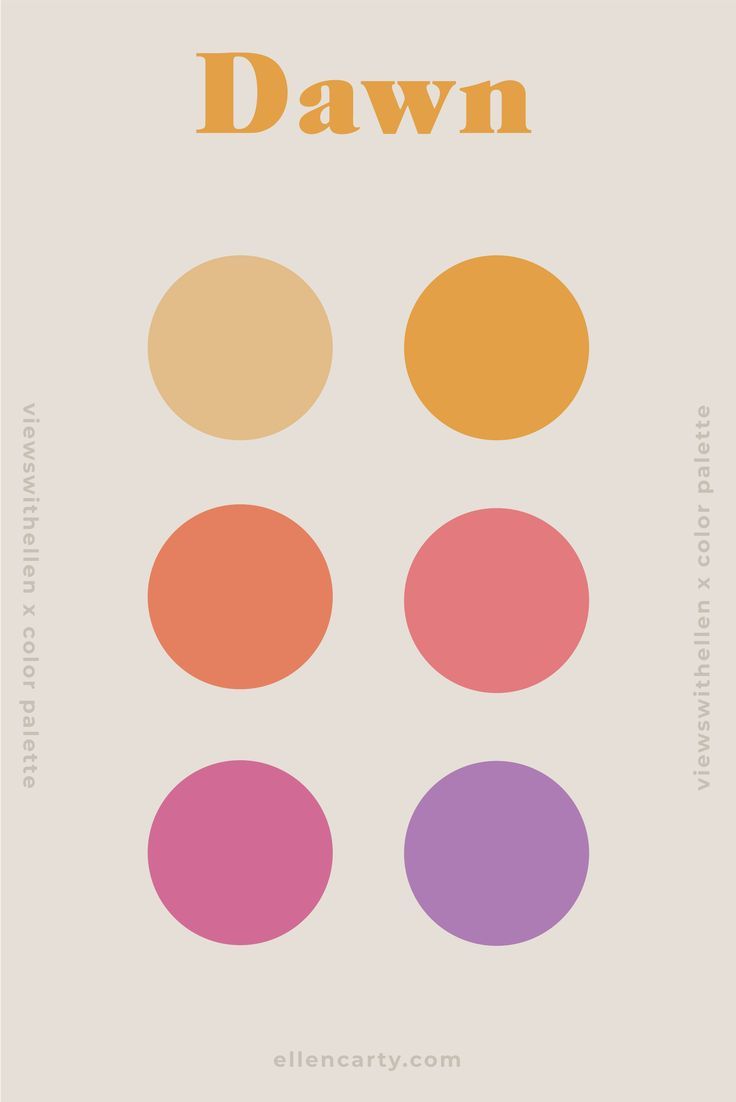 an orange, pink and purple poster with the words dawn on it's side