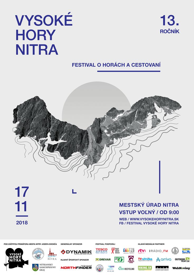 an event poster with mountains and the words vysoke hory nira on it