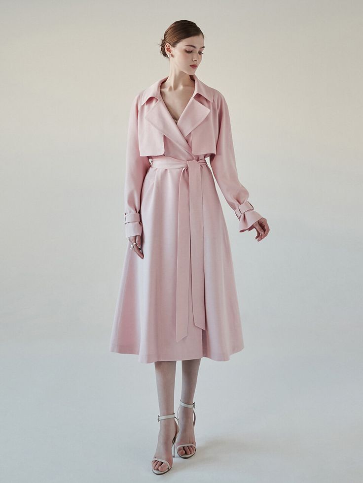 Style Trench Coat, Trench Coat Style, Plan Your Wedding, Pale Pink, Mid Calf, Trench Coat, The Dress, Pink, Dresses