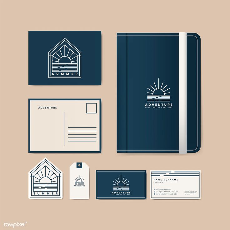 the stationery and business cards are designed to look like an architectural design