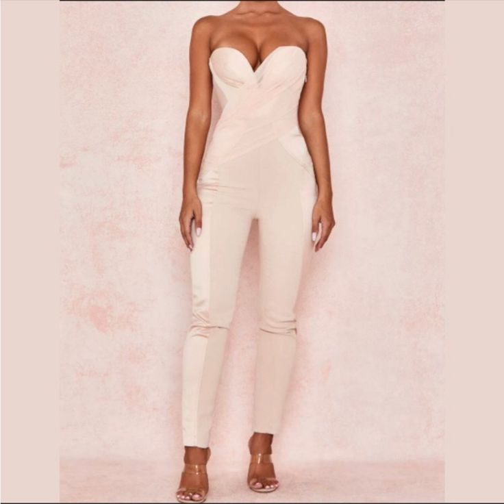 Brand New And Very Form Fitting, Unfortunately Too Big For Me. In The Bust Area. I Have A Short Torso. 5’1 For Reference. Elegant Pink Stretch Jumpsuits And Rompers, Elegant High Waist Pink Jumpsuits And Rompers, Elegant Pink High-waist Jumpsuits And Rompers, Pink Fitted High-waist Bodysuit, Pink Fitted High Waist Bodysuit, Chic Fitted Pink Jumpsuits And Rompers, Chic Fitted Pink Bodysuit, Pink Strapless Jumpsuit For Spring Date Night, Chic Pink Stretch Strapless Jumpsuit