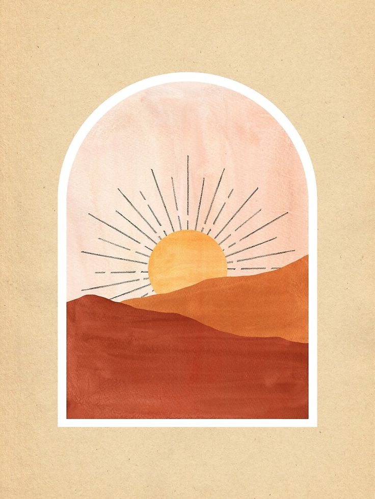 the sun is setting over a desert landscape