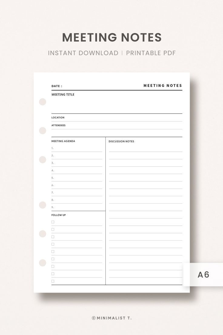 #Organisation #Meeting_Management #School_Tricks #Meeting_Notes_Template Meeting Management, School Tricks, Meeting Notes Template, Meeting Minutes, Planner Minimal, Homework Planner, Meeting Agenda Template, Goals Template, Monthly Planner Template