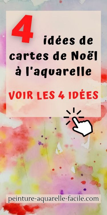 a sign that says 4 idees de cartes de nol a l'aquarellale