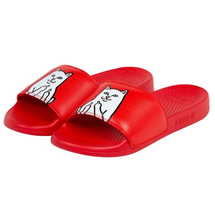 **SIZING CHART** ORDER A FULL SIZE UP! We updated our slides sizing! These Slides Run Small. Now In Red! Call me big red baby You know you need these slides You say your feet hurt on the sides When you put these on, you will feel like you're at home Available in Mens Size 4-13 Lord Nermal, Red Baby, Skateboard Decks, Us Man, Slides Shoes, Shoe Box, Flip Flop Sandals, Sale Items, Slides