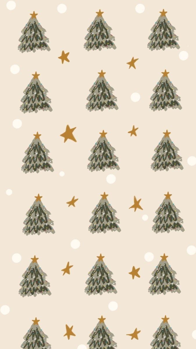 a christmas tree with gold stars and snowflakes on the bottom, in front of an off - white background