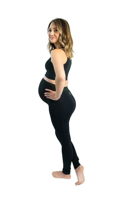 Black Maternity Fitness Clothes, Women With Belly, Maternity Fitness, Maternity Workout Clothes, Maternity Workout, Belly Support Band, Round Ligament Pain, Belly Support Pregnancy, Maternity Tights