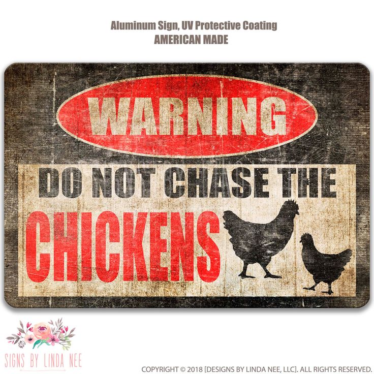 an old sign with chickens on it that says,'warning this property is protected by highly trained chickens not responsible for