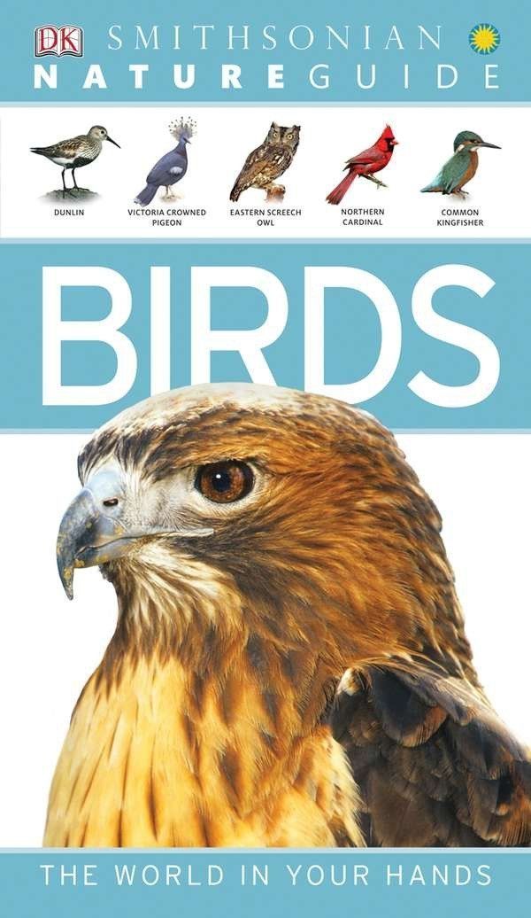 the cover of smithsonian natural guide birds, with pictures of different kinds of birds on it