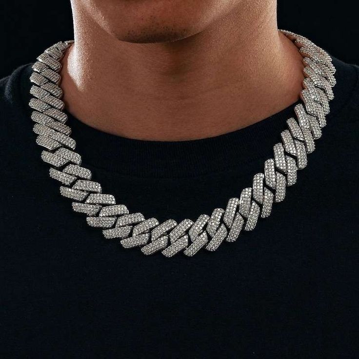 Carat Size Guide, The Gangster, Cuban Chain Necklace, Traditional Diamond, Hip Hop Jewelry, 925 Sterling Silver Chain, Cuban Link Chain, Cuban Chain, Cuban Link