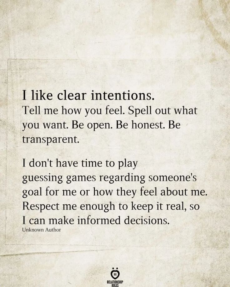 an old paper with the words, i like clear intentionss tell me how you feel spell out what you want be open be honest