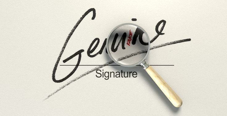 a magnifying glass with the word genne on it and signature written underneath