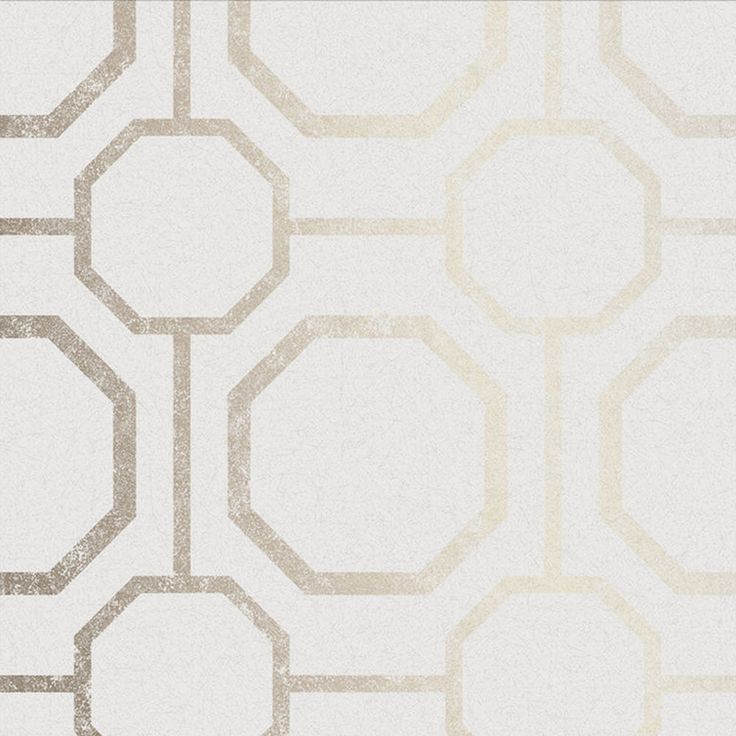 a beige and white wallpaper with hexagonal shapes