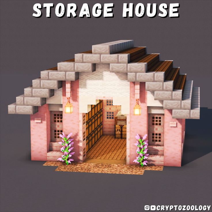 an image of a small pink house with stairs