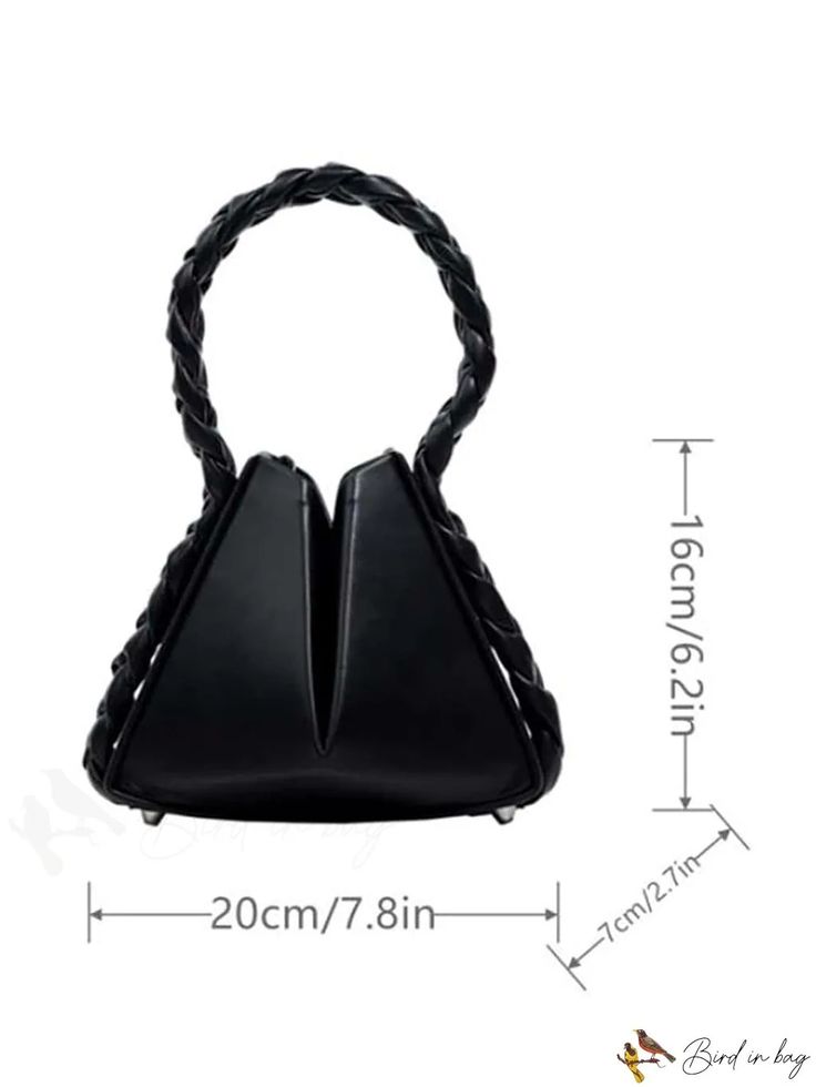 BirdinBag - Compact Novelty Purse Summer Formal Bags With Double Handle, Formal Rectangular Hobo Bag With Braided Handles, Trendy Formal Handheld Hobo Bag, Trendy Handheld Hobo Bag For Formal Occasions, Elegant Square Bucket Bag With Braided Handles, Trendy Evening Satchel With Braided Handles, Casual Evening Shoulder Bag With Braided Handles, Elegant Square Satchel With Braided Handles, Handheld Shoulder Bag With Braided Handles For Evening