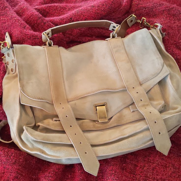 Authentic! Quite Large. Would Be Great As A Work Bag For An Office Or School! Proenza Schouler Bag, Work Bag, Be Great, Proenza Schouler, Messenger Bag, Satchel, Bag Lady, Cream, Women Shopping