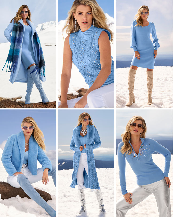 Trend Forecast: Cool Blue Hues. 🌞💙 For this season's styles, we see nothing but blue skies ahead. ​ Unique Cocktail Dresses, Fashion Trends Fall, Winter Fashion Trends, Trend Forecast, Fashion Trends Winter, Color Crush, Boston Proper, Knit Blazer, Trend Forecasting