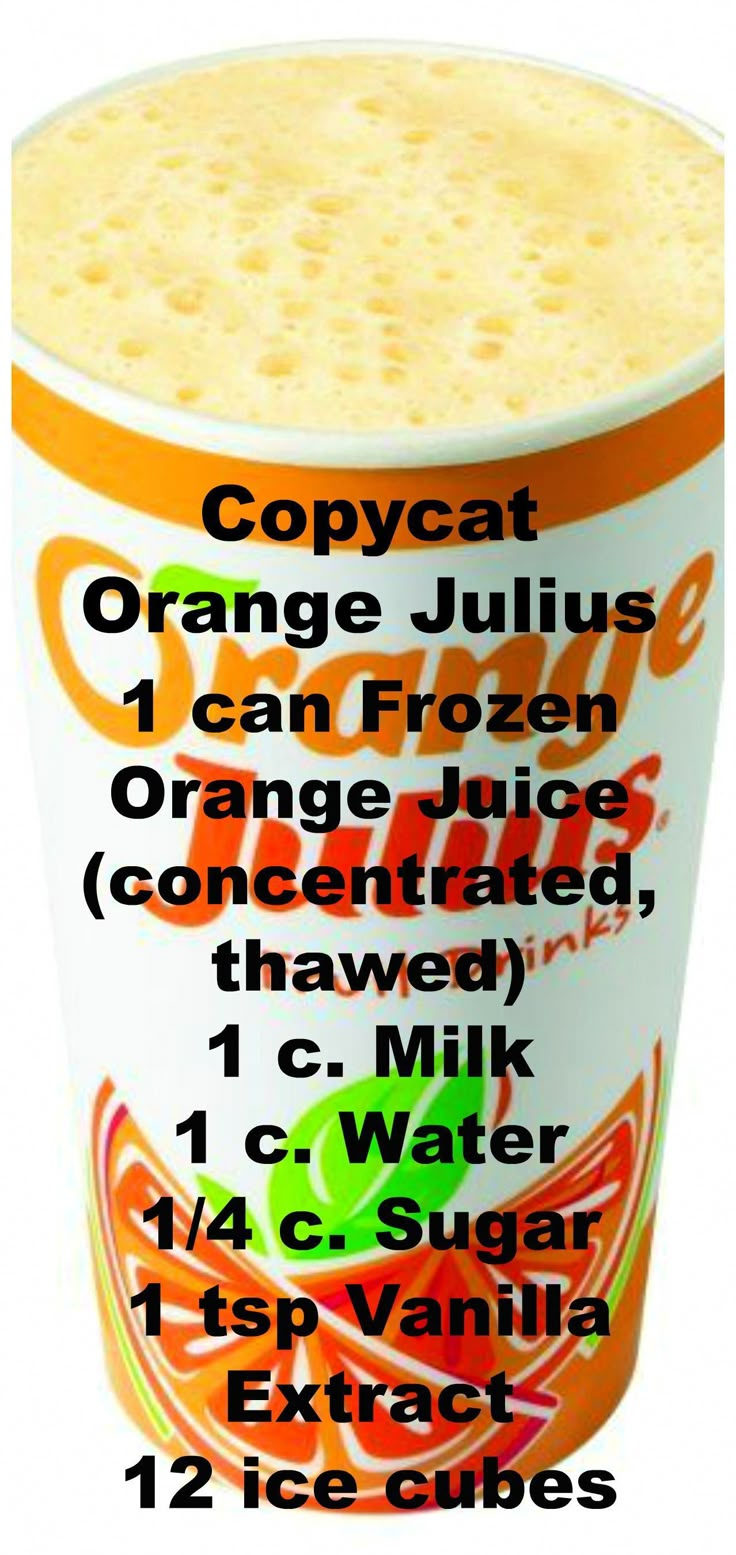 an orange juice is in a cup with information about the ingredients and how to use it