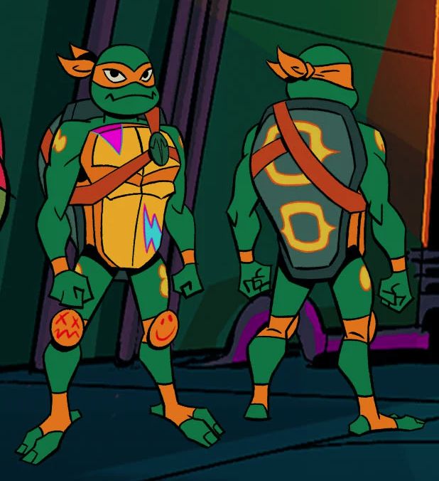 the teenage mutant ninjas are standing in line