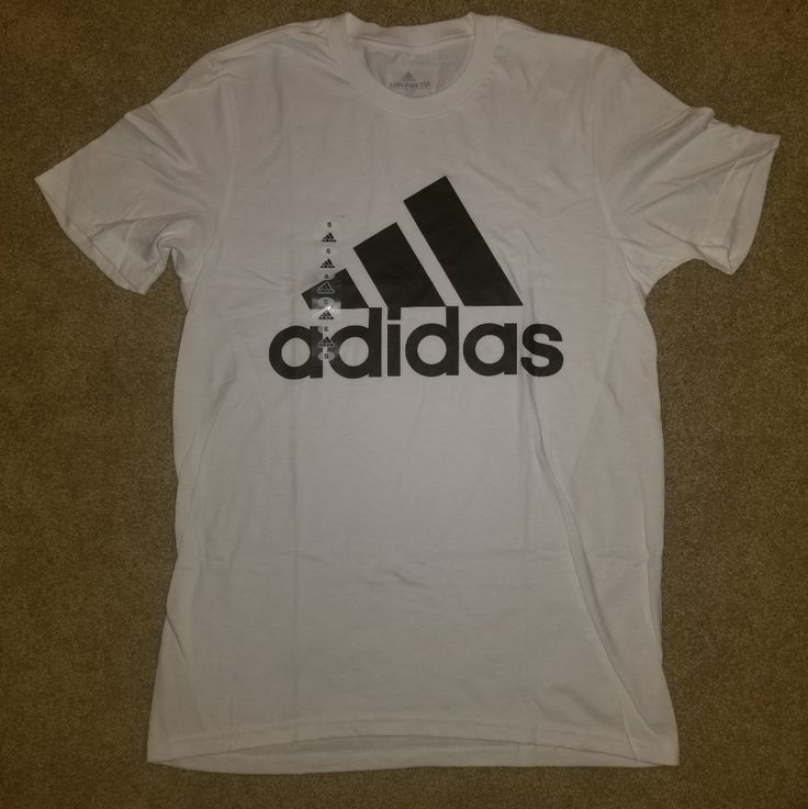 New And Never Been Worn White Adidas Tops For Spring, White Adidas Top With Logo, White Adidas Tops With Logo, White Sports Shirt For Spring, Spring Sports White Shirt, White Adidas Shirt With Letter Print, White Casual Adidas Shirt, Casual White Adidas Shirt, Adidas White