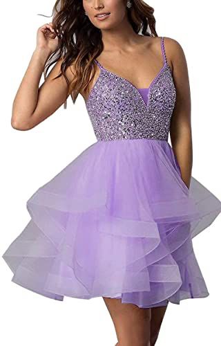 Homecoming Dresses For Teens, Sequin Homecoming Dress, Ruffle Prom Dress, Tulle Homecoming Dress, Prom Dresses With Pockets, Cocktail Dress Prom, Cascading Ruffles, Cocktail Gowns, Party Gown