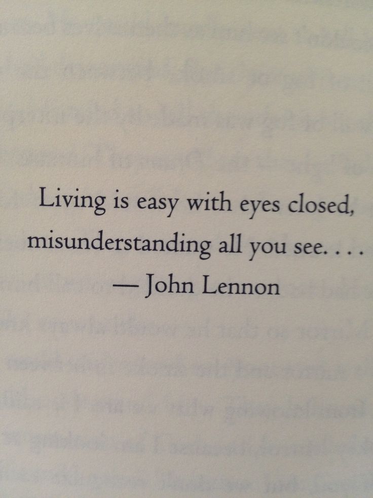 an open book with the words living is easy with eyes closed, mis understanding all you see