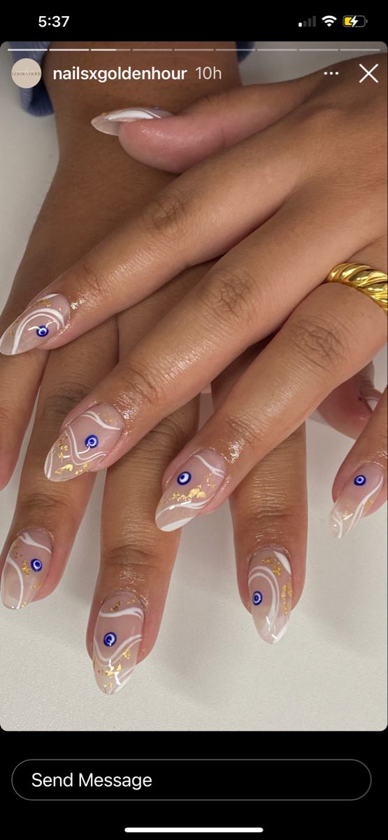 Mykonos Nails Designs, Holiday Nails Summer Turkey, Greek Nails Ideas, Turkey Inspired Nails, Nails For Egypt Trip, Magaluf Nails, Cyprus Nails Designs, Greek Theme Nails, Nails For Turkey Holiday