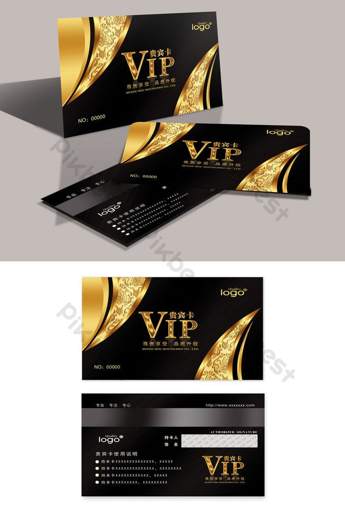 an elegant black and gold business card