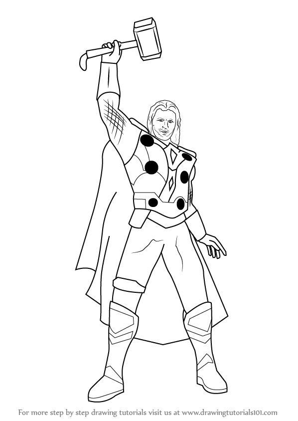 the avengers and thor coloring pages