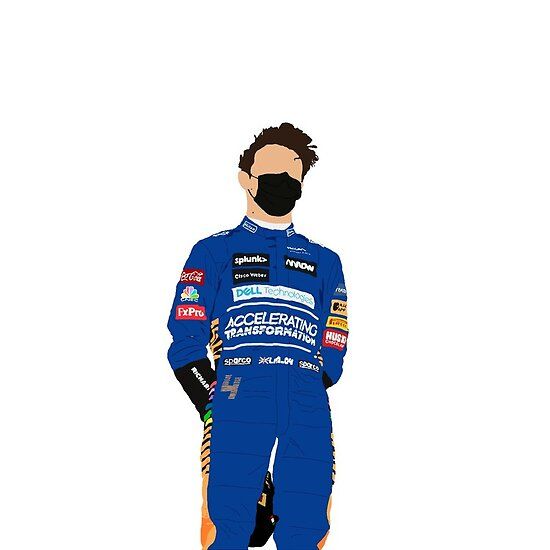 a man wearing a blue racing suit and a black face mask is standing in front of a white background