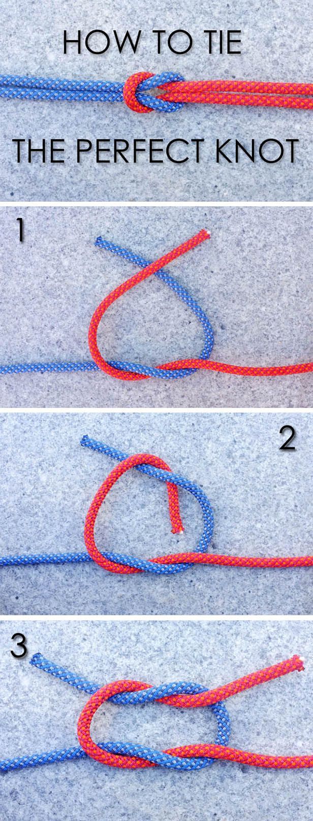 an ipad screen showing how to do the perfect knot with pictures and text on it