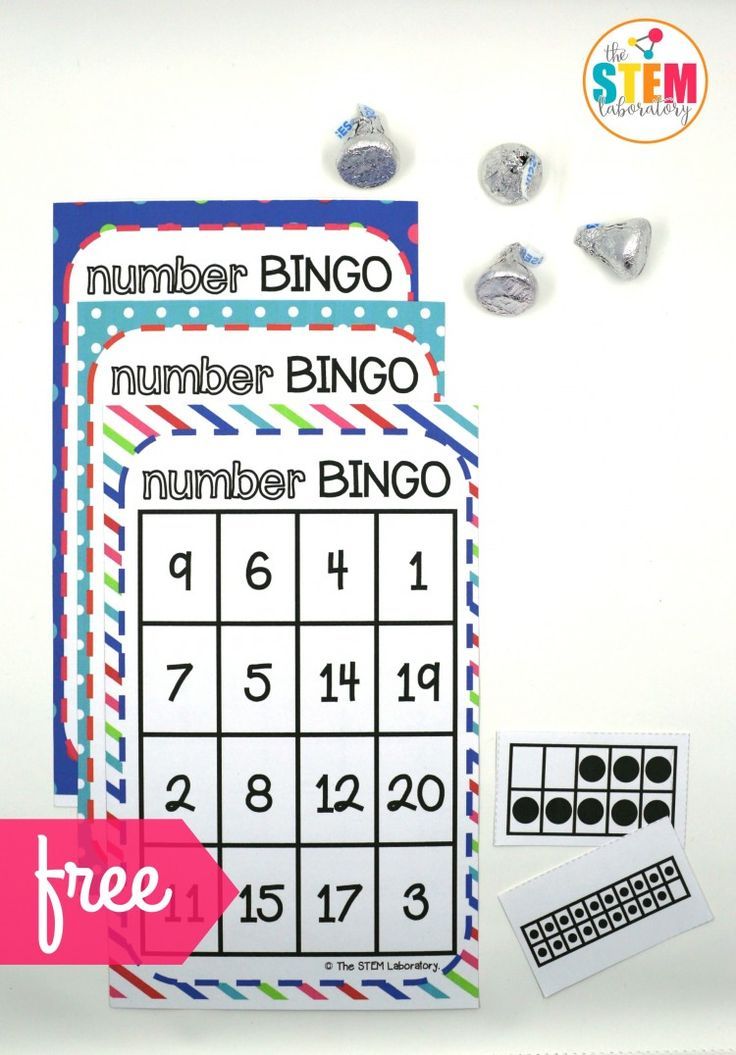 a printable number bingo game for kids to play