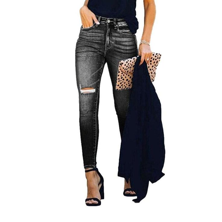 Bring an edgy. urban style to your wardrobe this Spring-Summer with our 2023 Collection Frayed Leg Women's Skinny Jeans! Crafted from stretchy denim. these mid-rise jeans feature a zipper and button closure and boast a unique vintage flair with their torn legs and natural hem. Perfect for a night out or your everyday looks. these jeans will make you look and feel fabulous!Distinctive Features: Ripped Legs: Show off your unique style with these streetwear jeans. featuring ripped legs for a vintag Trendy High Rise Jeans With Zipper Closure, Trendy High-rise Jeans With Zipper Closure, Chic Stretch Jeans With Zipper Closure, Edgy High Waist Jeans With Zipper Closure, Edgy High-waist Jeans With Zipper Closure, Trendy Stretch Flare Jeans, Slim Fit Jeans With Zipper Closure For Fall, Trendy Dark Wash Jeans With Zipper Closure, Chic Mid-rise Jeans With Zipper Closure