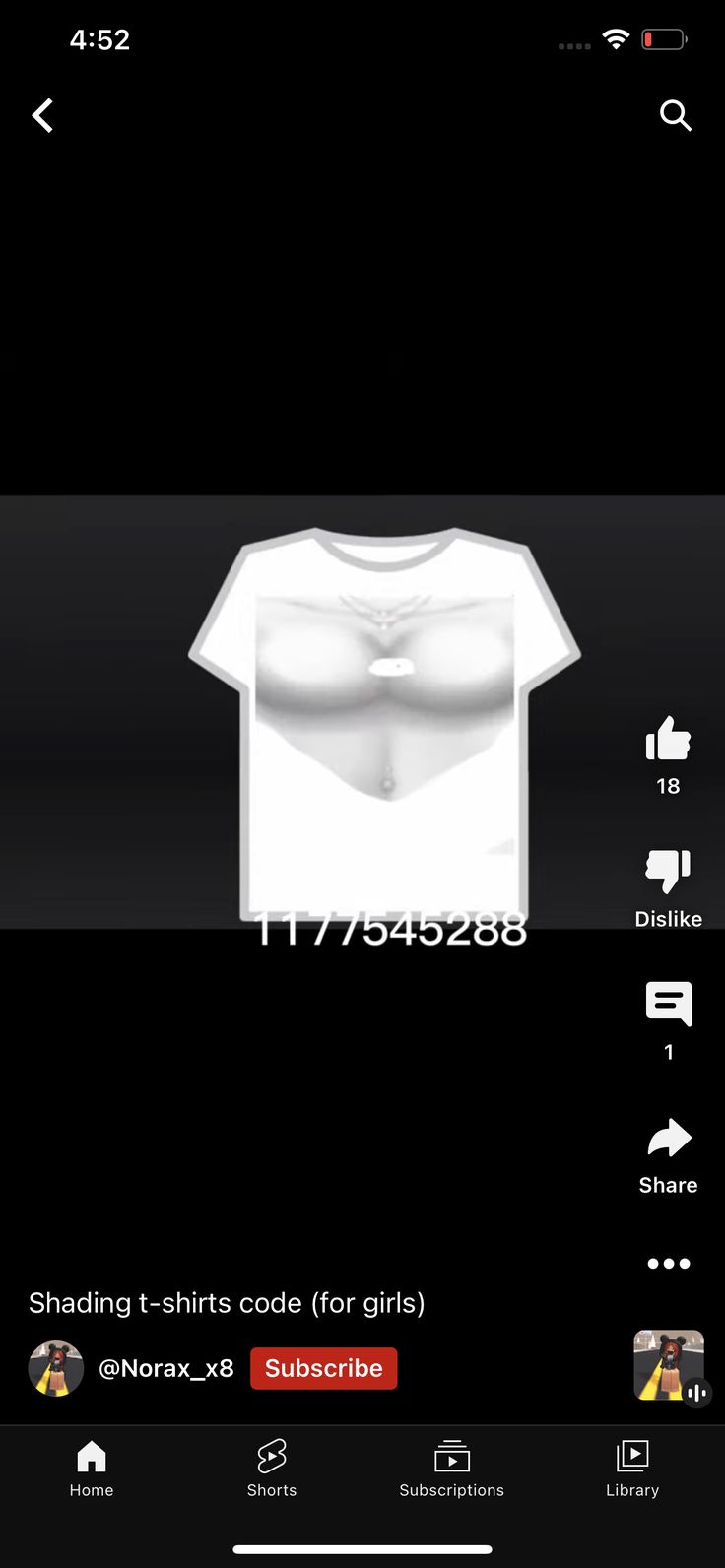 an image of a t - shirt on the app