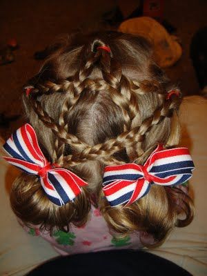 4th of July braids. Definately going to try to figure this out... 4th Of July Hairstyles, July Hairstyles, Festive Hairstyles, Hairstyle Inspo, Trendy Hairstyle, Crazy Hair, Hair Dos, Hair Day, Red White And Blue