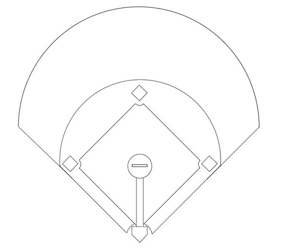 an aerial view of a baseball field